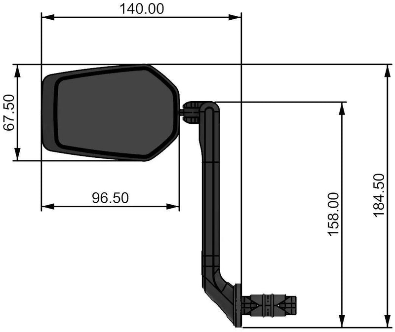 Afbeelding laden in galerijviewer, Contec achteruitkijkspiegel e-view evo ct rear-view mirror e-vie evo l m.dazz lens
