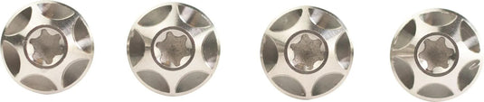 Silca bout screw silver 4pcs.