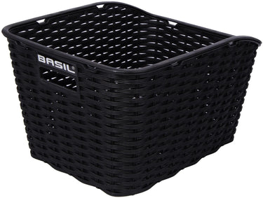 Basil Weave WP - fietsmand - achterop - zwart