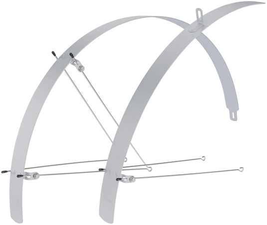 Contec spatbordset flat fender ct fender set flat fender 28 32mm alu silver