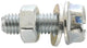 Fix-nippel zeskantbout hex washer head screw 15mm zinc