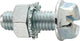 Fix-nippel zeskantbout hex washer head screw 15mm w.toothed nut