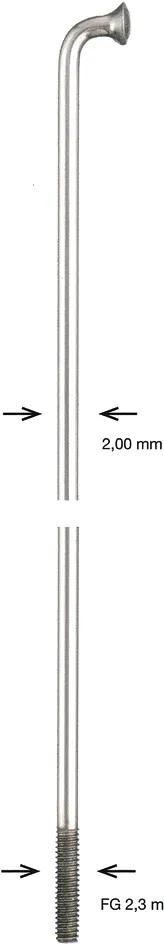 Alpina spaak spoke zinc 2x246 mm