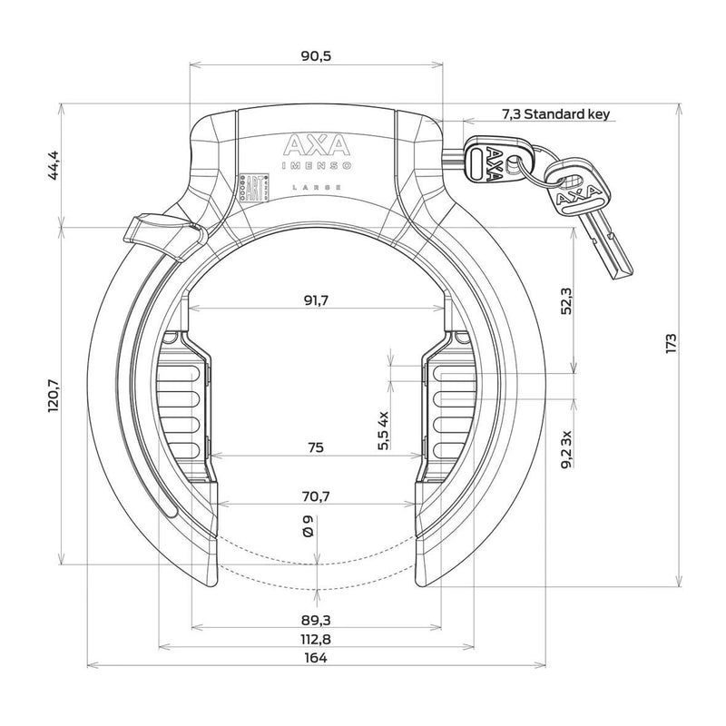 Afbeelding laden in galerijviewer, Axa block xxl retractable frame lock
