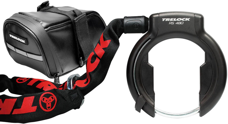 Afbeelding laden in galerijviewer, Trelock ringslot-set rs 480 xl frame lock set rs 480 xl az; zr355
