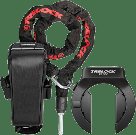 Trelock rahmenschloss-set rs 560 frame lock set 560 az poc + zr355 + bag