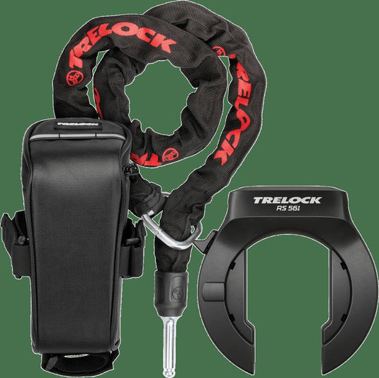 Trelock rahmenschloss-set rs 561 frame lock set 561 az poc + zr355 + bag