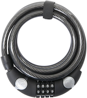Contec cijfer-spiraal-kabelslot ecoloc ct coiled cab.lock ecoloc 12mm x 185cm black