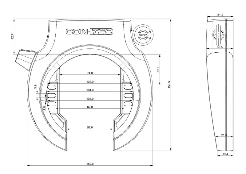 Afbeelding laden in galerijviewer, Contec ringslot powerloc l ct powerloc frame lock ct1l r
