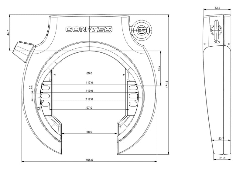 Afbeelding laden in galerijviewer, Contec ringslot powerloc xl ct powerloc frame lock ct1xl r
