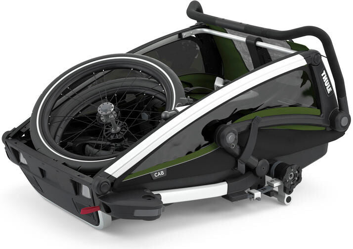 Afbeelding laden in galerijviewer, Thule fiets-kinderkar chariot cab double . child trailer char. cab 2 aku cyp.green
