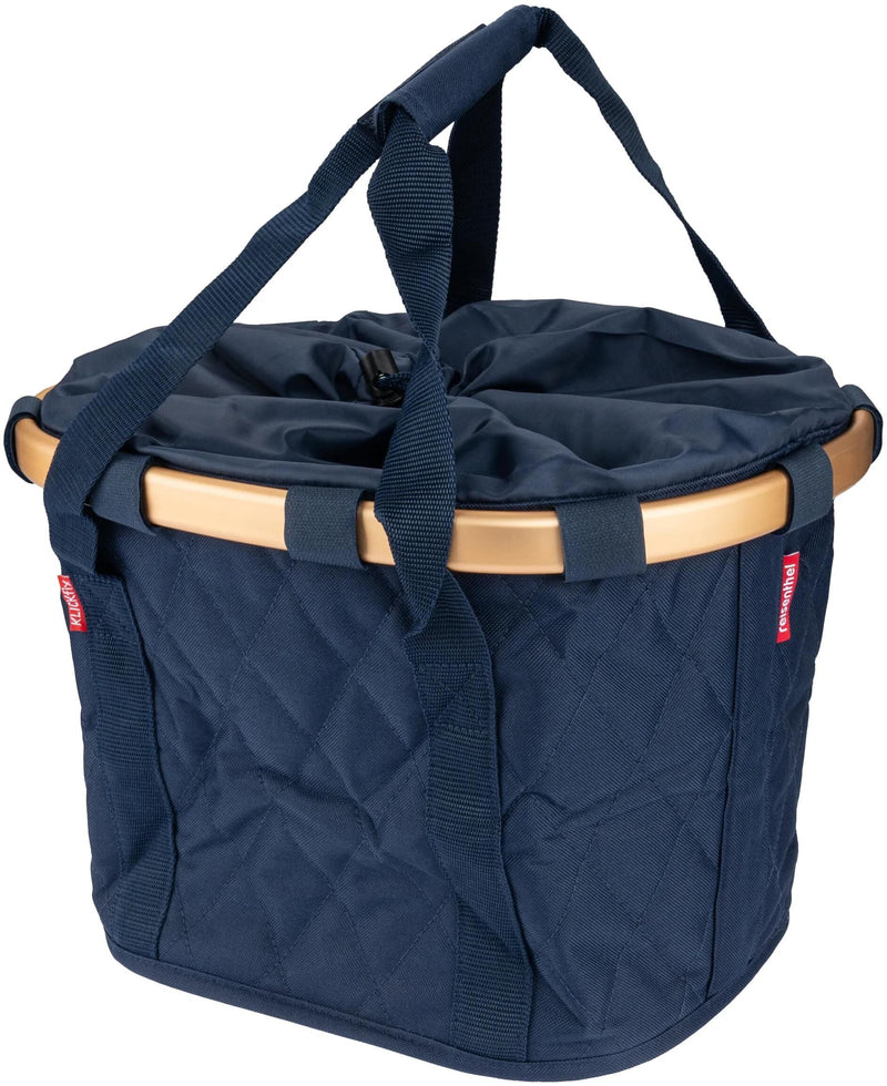 Afbeelding laden in galerijviewer, Reisenthel mand bikebasket shop.bag r k bikebasket rhombus midnight gold
