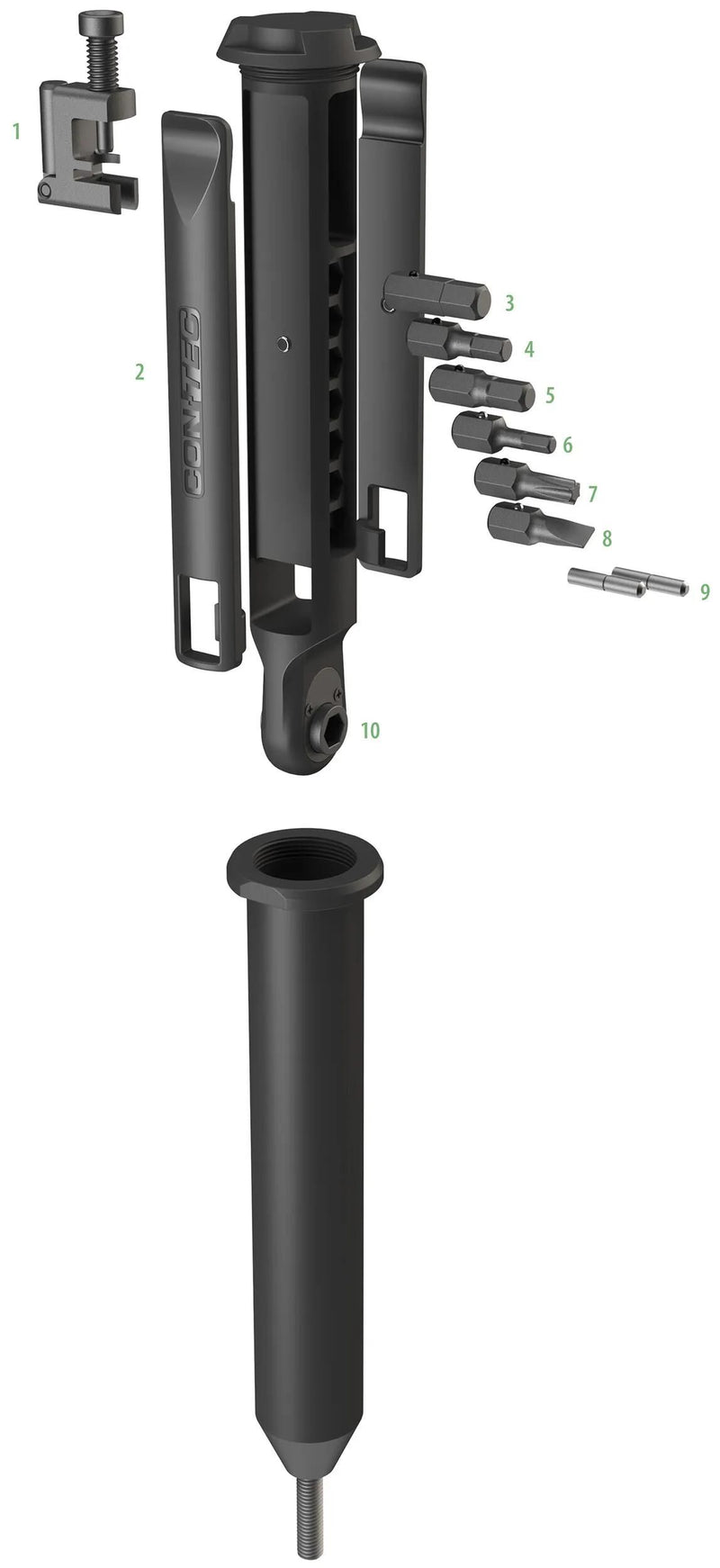 Afbeelding laden in galerijviewer, Contec multifunktionswerkzeug treasure fork ct multitool treasure fork 10 functions
