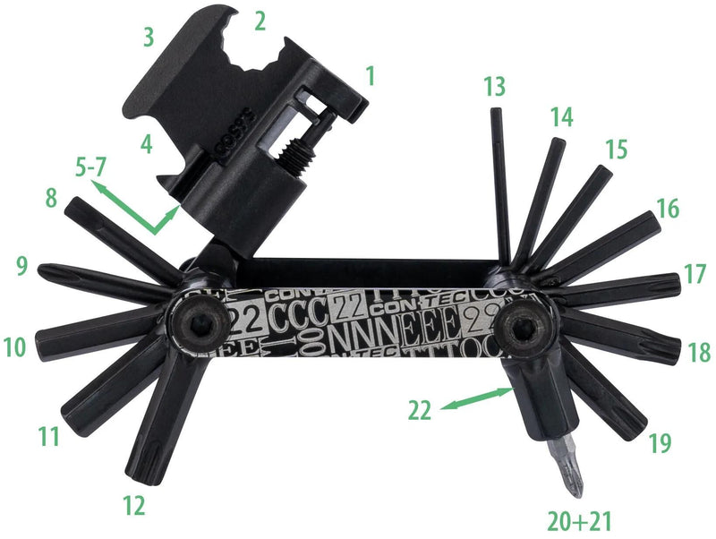 Afbeelding laden in galerijviewer, Contec multifunktionswerkzeug pocket gadget - f22 stealth ct multifunction f22 22 functions
