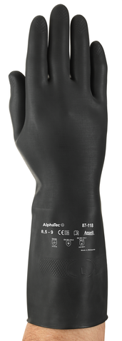 Afbeelding laden in galerijviewer, Ansell producten handschoen alphatec 87 118 natuurrubber mt l 8
