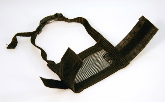 Producten nylon muilkorf hond mt l zwart