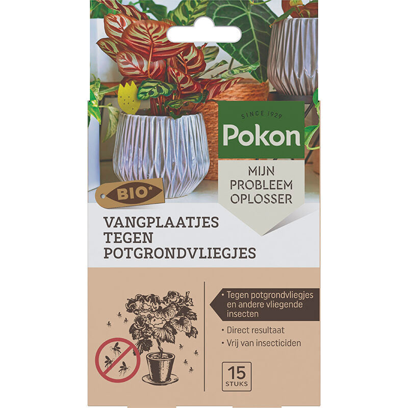 Afbeelding laden in galerijviewer, Pokon producten bio vangplaatjes tegen potgrondvliegjes 15st

