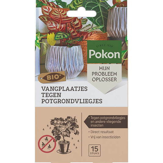 Pokon producten bio vangplaatjes tegen potgrondvliegjes 15st
