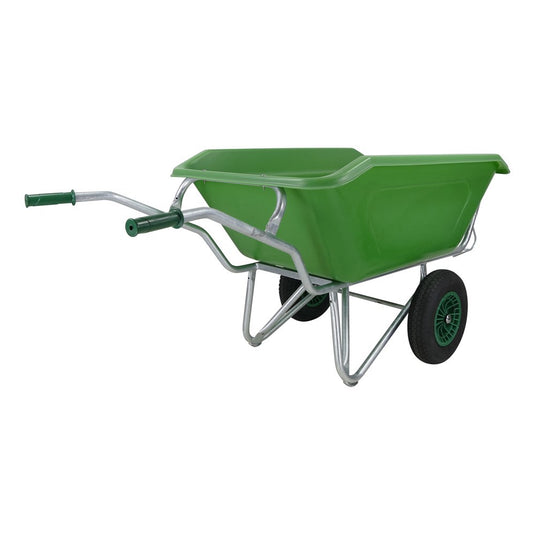 Fort producten kruiwagen f s 350l groen verz onderstel 2 luchtwiel
