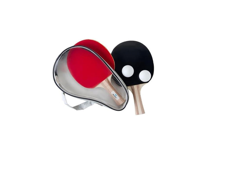 Afbeelding laden in galerijviewer, Engelhart tafeltennisset 3 ster – 2 houten bats 2 tafeltennisballen 40 mm – inclusief opbergtas met rits – ping pong – longfield
