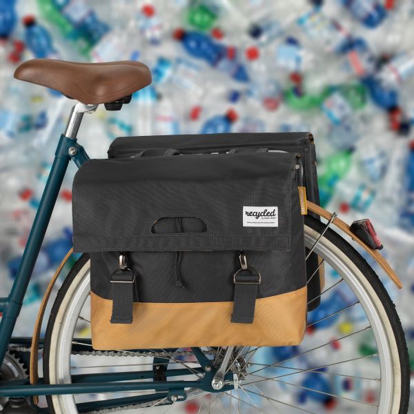 Afbeelding laden in galerijviewer, Urban Proof dubbele fietstas - zwart geel - 40L
