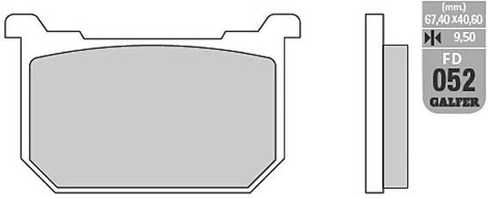 Galfer remblokken fd052 brake pad fd052 g1054 organic