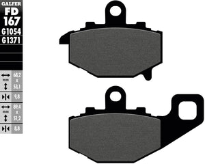 Galfer remblokken fd167 brake pad fd167 g1054 organic