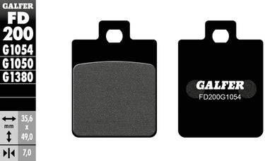 Galfer remblokken fd200 brake pad fd200 g1054 organic standard