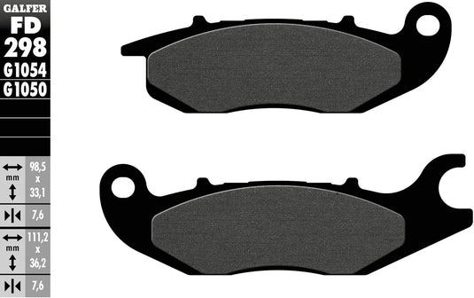 Galfer remblokken fd298 brake pad fd298 g1054 organic standard