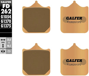 Galfer remblokken fd262 brake pad fd262 g1370 sint. metal street