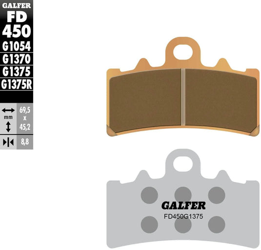 Galfer remblokken fd450 sintered brake pad fd450 g1375