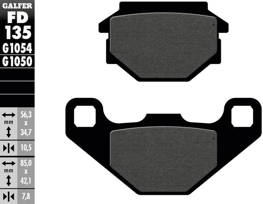 Galfer remblokken fd135 brake pad fd135 g1050 organic