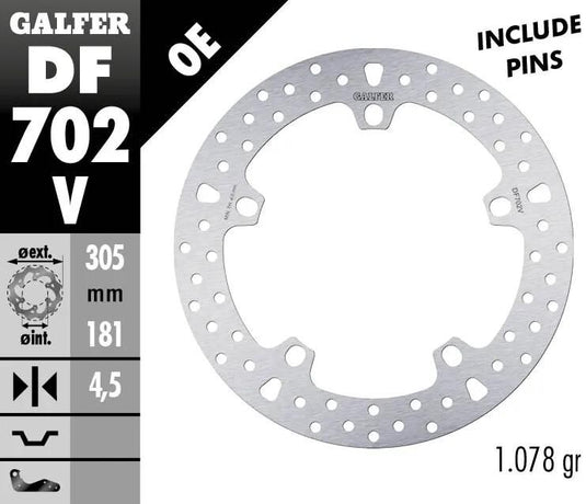 Galfer bremsscheibe df702 rotor df702 type v rigid