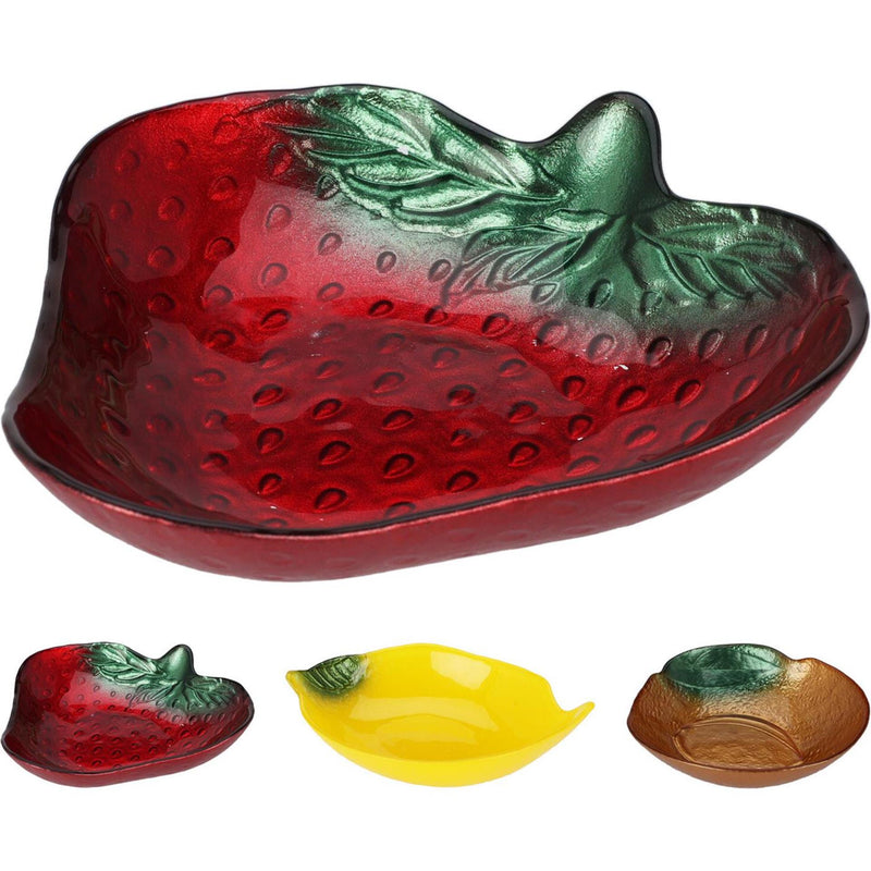 Afbeelding laden in galerijviewer, Home styling schaal glas fruitvorm ø15cm 3 assorti
