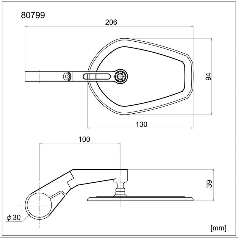 Afbeelding laden in galerijviewer, Daytona spiegel stuureinde d-mirror-15 mirrors barend flat ov al short sw e-mark
