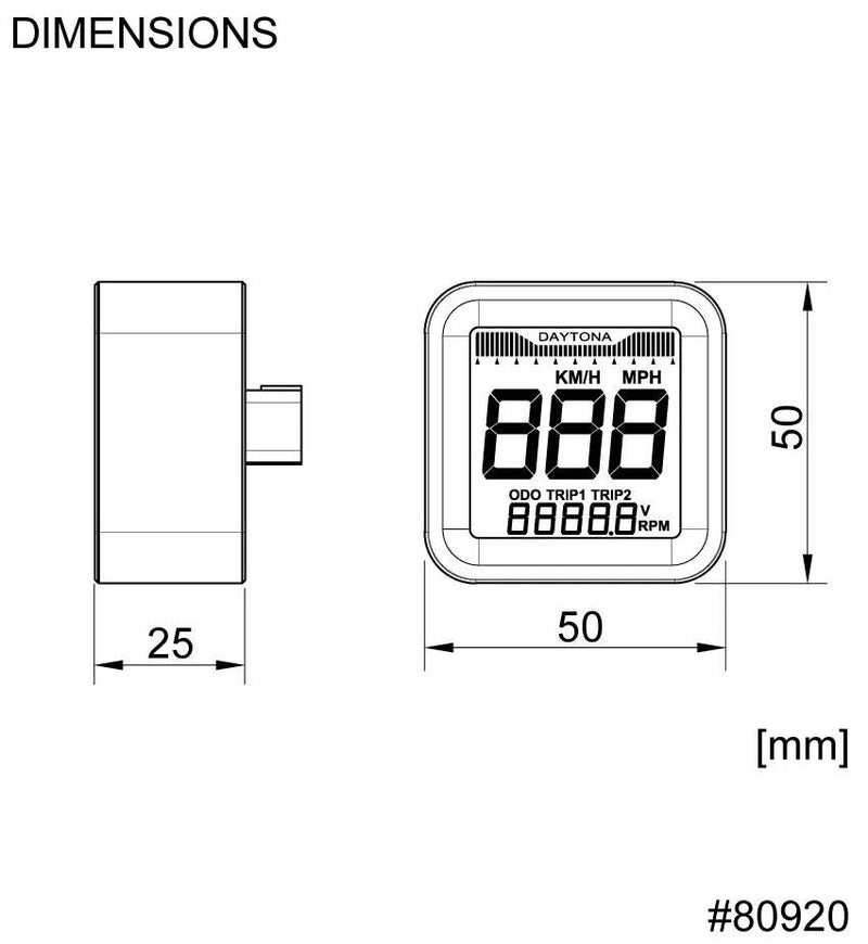 Afbeelding laden in galerijviewer, Daytona tachometer cube speedometer cube m speed alu sw

