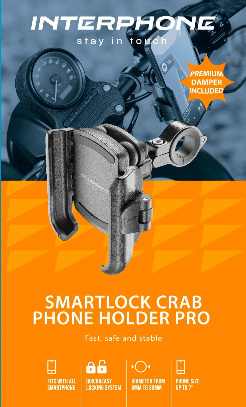 Afbeelding laden in galerijviewer, Interphone handyhalter cell phone holder interph crab schw. universal pro
