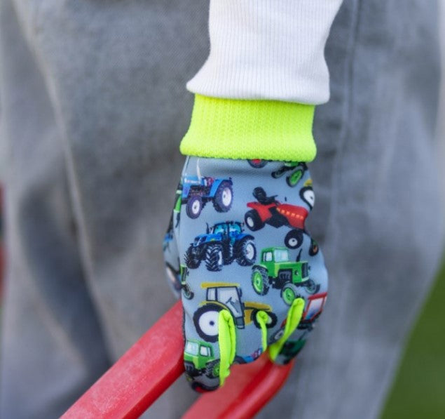 Afbeelding laden in galerijviewer, Keron producten kinderhandschoen joy 4 6 jaar tractormotief
