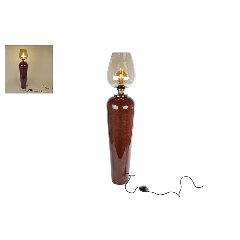 Afbeelding laden in galerijviewer, Staande lamp martin terra glas metaal dia.20x95cm
