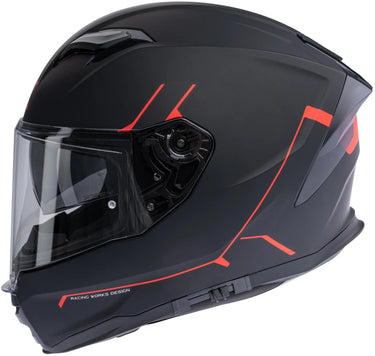 Spec-x integralhelm sx-82.03 r2 stinger helmet sx-82.03 r2 black matt red xxl pin re