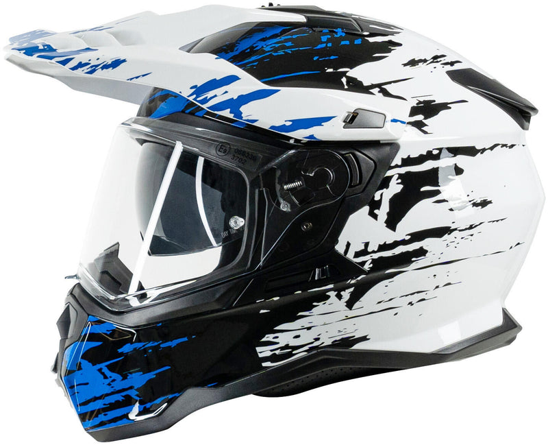 Afbeelding laden in galerijviewer, Spec-x endurohelm sx-62.01 r1 stinger adv helmet spac-x sx-62.01 r1 stinger adv xs white blue

