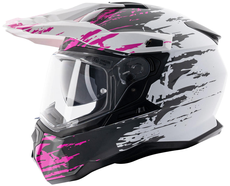 Afbeelding laden in galerijviewer, Spec-x endurohelm sx-62.01 r1 stinger adv helmet spac-x sx-62.01 r1 stinger adv xs white pink

