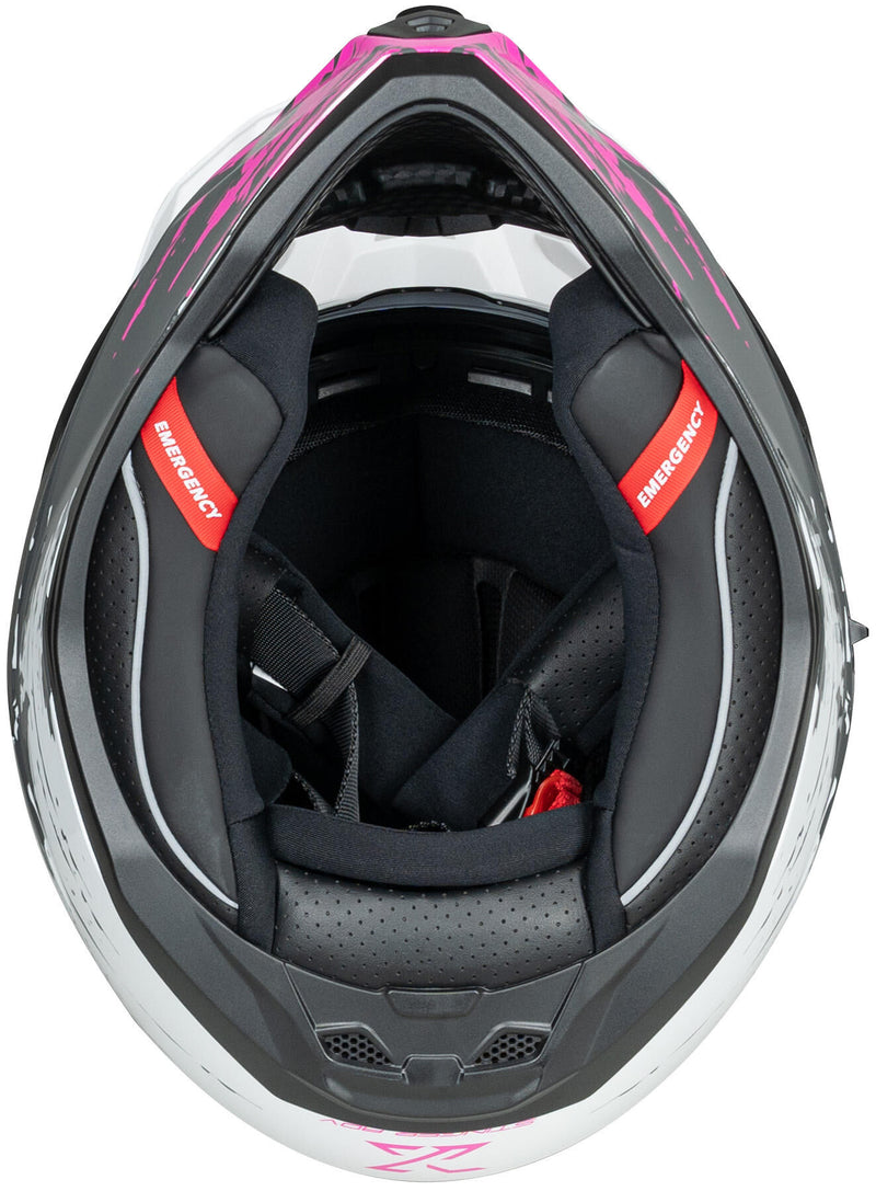 Afbeelding laden in galerijviewer, Spec-x endurohelm sx-62.01 r1 stinger adv helmet spac-x sx-62.01 r1 stinger adv xs white pink
