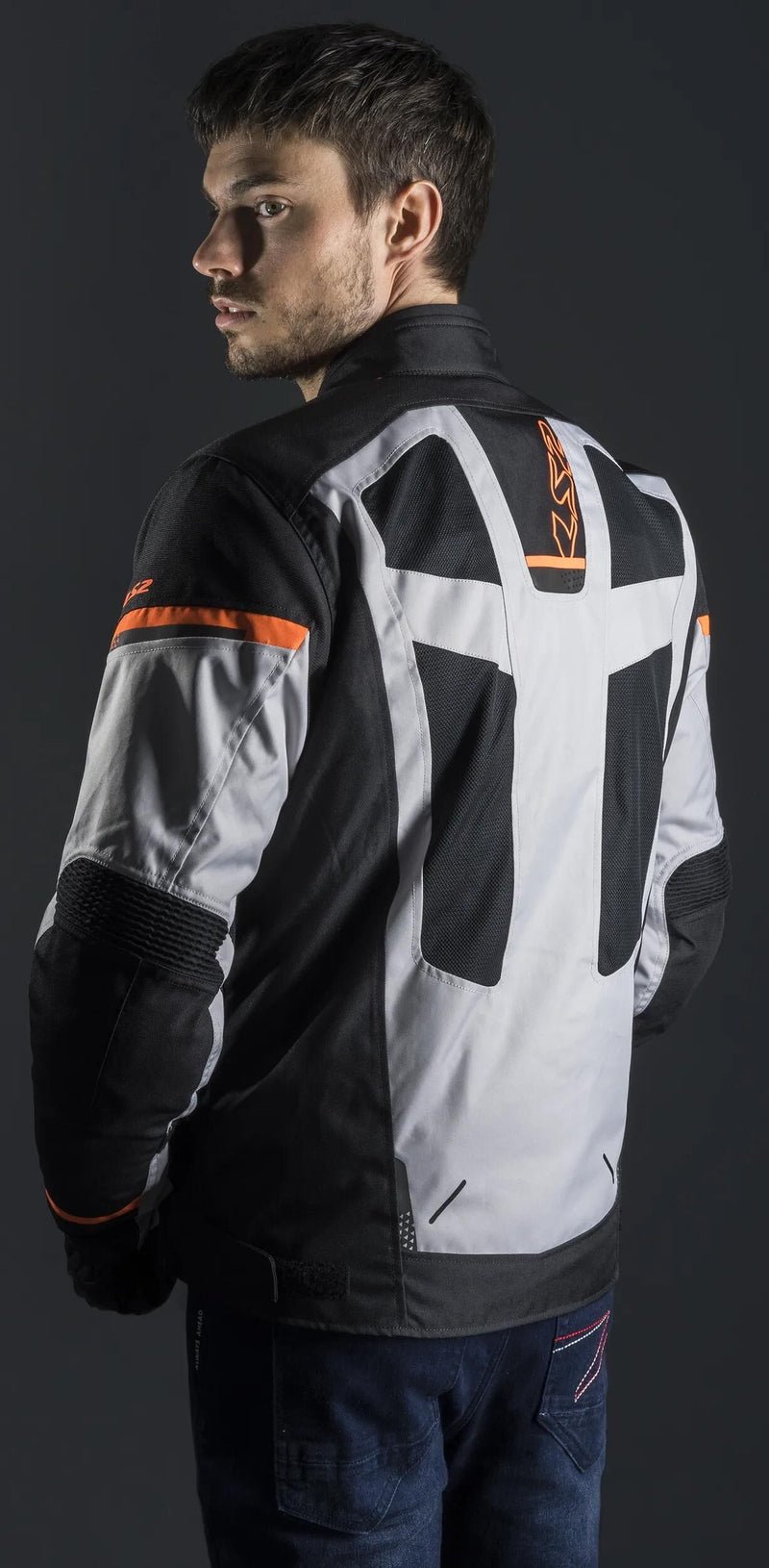 Afbeelding laden in galerijviewer, Ls2 jas scout jacket scout man black gray orange l
