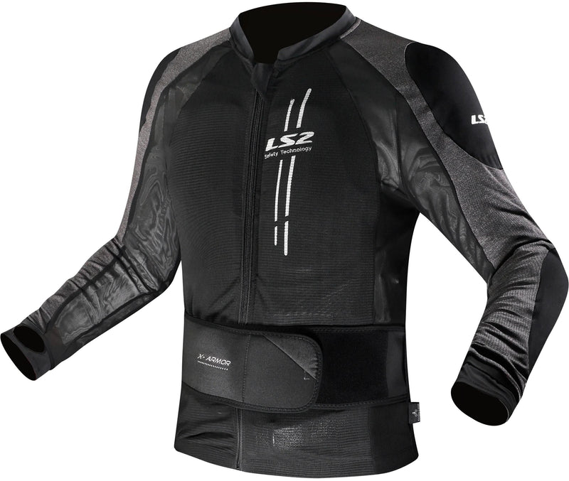 Afbeelding laden in galerijviewer, Ls2 jas x-armor jacket x-armor man black silver 3xl 4xl
