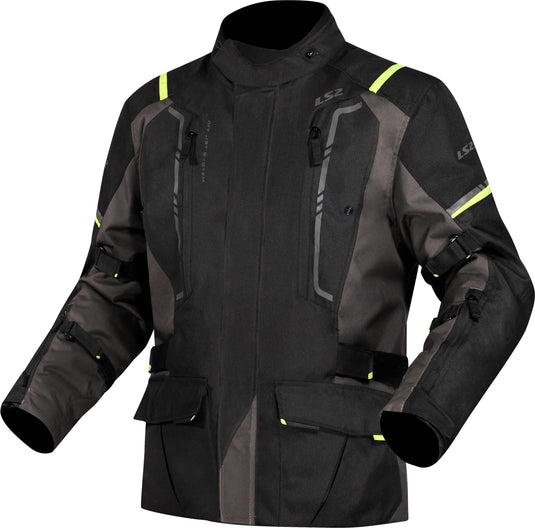 Ls2 jacke narvik jacket narvik men black grey neon yellow l