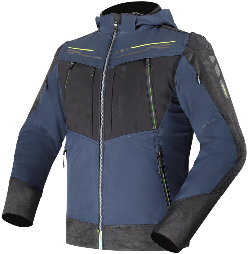 Afbeelding laden in galerijviewer, Ls2 jacke zirconium evo man jacket zirconium evo mens blue black yellow xl
