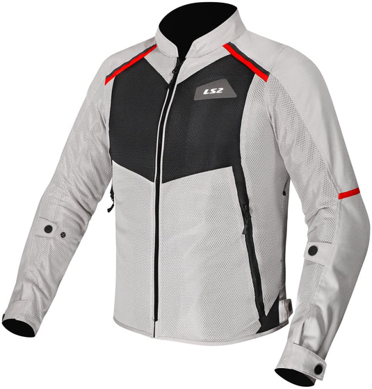 Ls2 jacke breeze man jacket breeze men gray black red gr. xxl