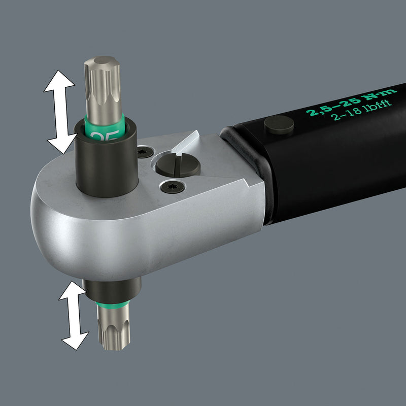 Afbeelding laden in galerijviewer, Wera click-torque lock a 6 r l drehmomentschlüssel, bit-aufnahme (1 4 ) (2,5-25 nm)
