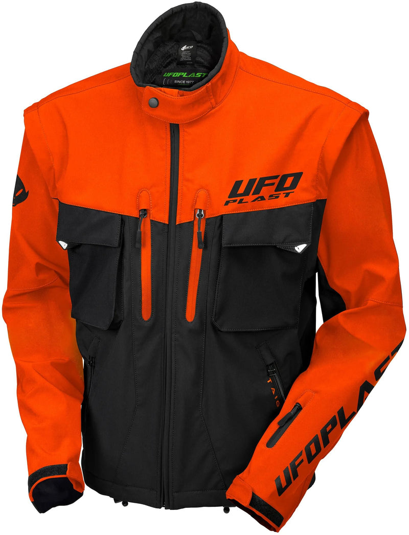 Afbeelding laden in galerijviewer, Ufo plast jas taiga enduro jacket ufo black orange gr. m

